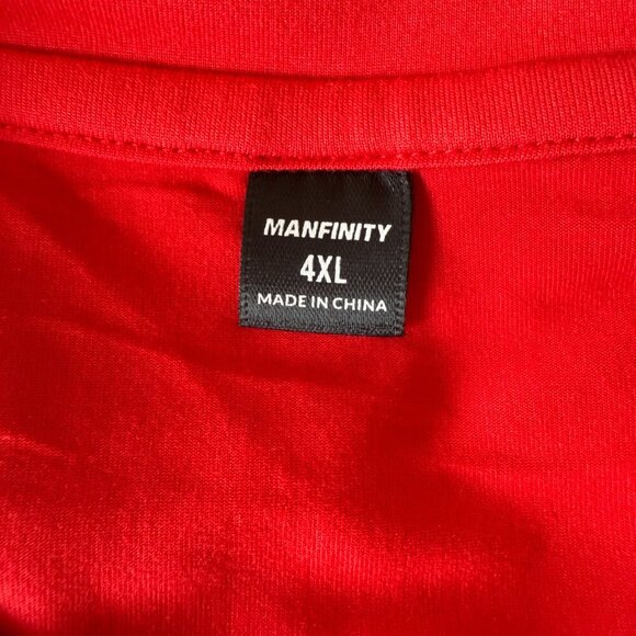 Men's Big and Tall  4XL NWT Shein King Top & Shorts Set in Red - Picture 6 of 12